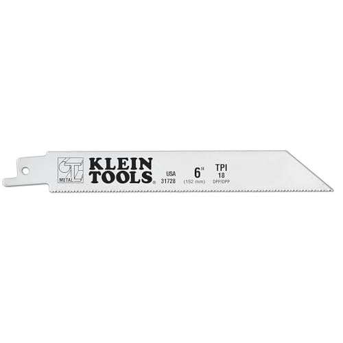 Lames Klein Tools 31728 de 15,2 cm à denture 18 TPI haute résistance anti-échauffement