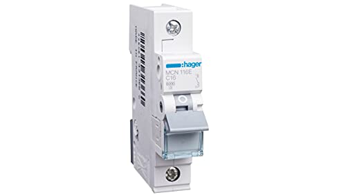 hager - Disjoncteur 1P C 16A 6kA AC MCN116E