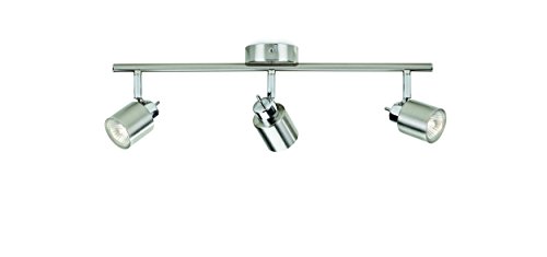 Design moderno ed elegante Philips Meranti Lampada con 3 Faretti, senza Lampadina, Nickel