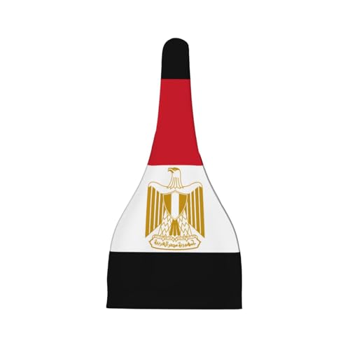 Newborn Baby Hat, Egyptian Flag Print Soft Top Knot Beanie Cap, Cute Baby Headwear for 0-6 Months Black2