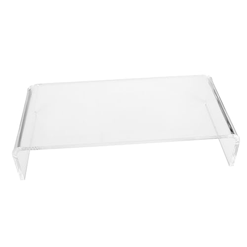 GLEAVI Transparenter Acryl Tastaturschutz Mit Integrierter Erhöhung Anti-Katzen Bridge Keyboard Cover Multifunktionaler Monitorständer Für Computer Laptop Und Drucker Staub Flüssigkeitsab