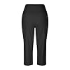 My Account Deals of The Day Clearance, Capri Pants for Women Summer Casual Elastic Waist Wide Leg Cropped Trousers with Pockets Plus Size Tummy Control Yoga Capris, Black, XXL, Todays Daily Deals #4