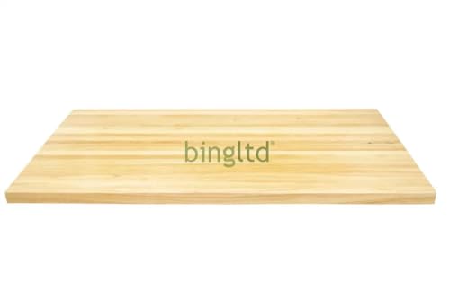 Image of BingLTD - 72 inch L x 25 inch Rectangular Birch Butcher Block Standard Countertop with Edge Grain (CT7225-BR-CC)