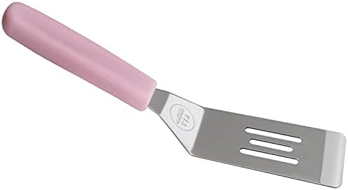 KitchenVIA Pink Handle Cookie Spatula - Small, Non-Stick, and Heat-Resistant Handle for Perfect Pastries, Pancakes, and Pizza