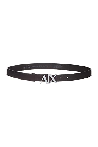 Armani Exchange Women's Skinny Ax Logo Buckle Belt