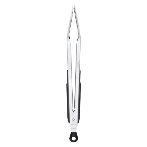 OXO Good Grips Stainless Steel Locking Tongs for Cooking,Kitchen Tongs,12in | Locking Mechanism For...