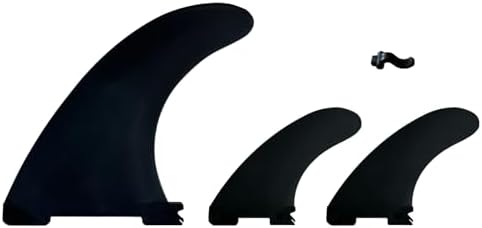 3 Black Detachable Replacement Paddleboard Fins Inflatable SUP Stand Up Paddle Board Accessory Quick-Lock fins Center Fin Side Fins