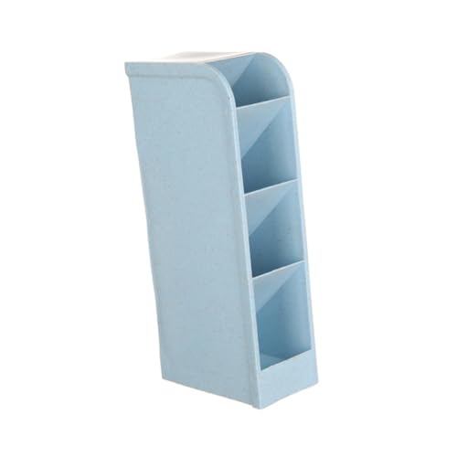 TEMPNAP 4個 小麦わら素材四格収納ボックス 学校机用ペン 消し整理ホルダー 教師 学生向け多機能デスクオーガナイザー ラン ランダムカラー