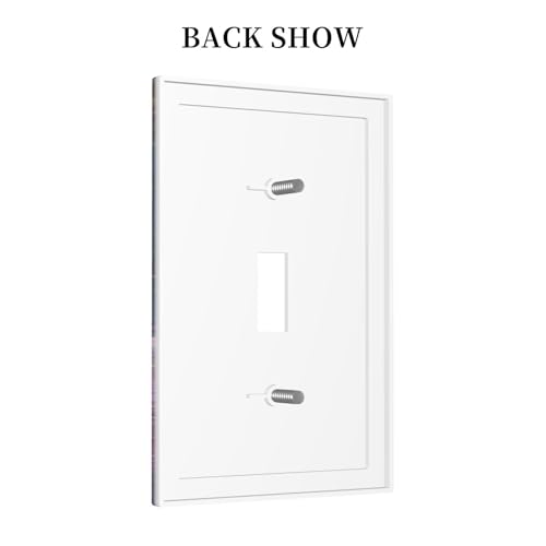Decorative Switch Covers Plate Abstract Purple Blue Gold Marble Texture 1 Gang Wall Plate Single Toggle Wall Cover Plate Jumbo Electrical Light Switch Plate Faceplate for Bathroom Decor