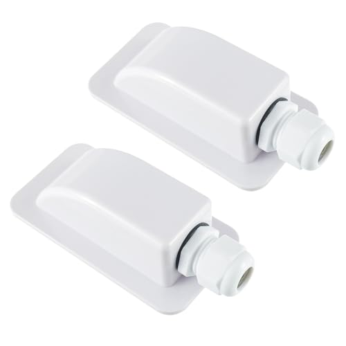 EPLZON ABS Pasacables Solar Individual, Toma de Entrada de Cable Solar IP68 para Cable de 6-12 mm, para proyectos solares, autocaravanas, caravanas, Barcos (2 Piezas)