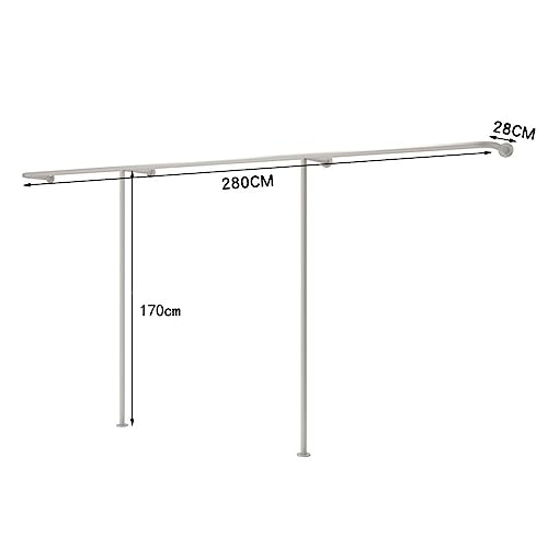 Expositor industrial de tubo resistente perchero plateado elegante 3