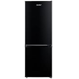 Comfee RCB232DK1 Kühl-/Gefrierkombination / 141,8 cm Höhe / 50,0 cm Breit/ 240 kWh/Jahr / 118L Kühlteil/ 52 L Gefrierteil/Low-Frost-Technologie/LED Licht/Schwarz