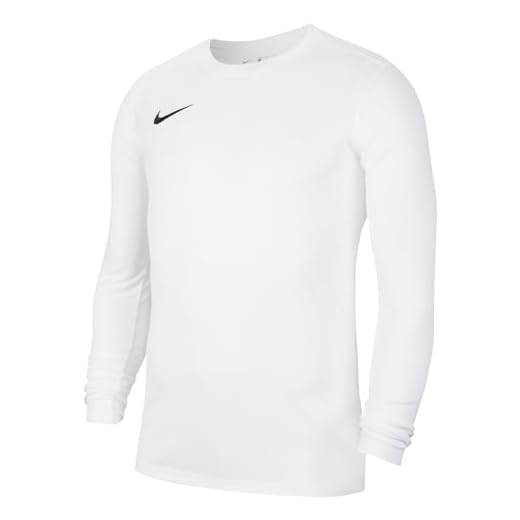 Nike unisex barn långärmad t-shirt Y Nk Dry Park Vii Jsy Ls Vit/svart Medium