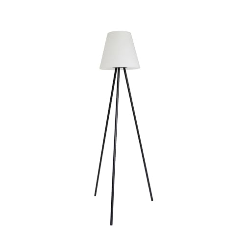 Xanlite - Lampadaire LED Solaire et Rechargeable USB - IP44-800 Lumens - RVB et Blanc - Avec Télécommande - Éclairage Extérieur pour Jardin, Terrasse ou...