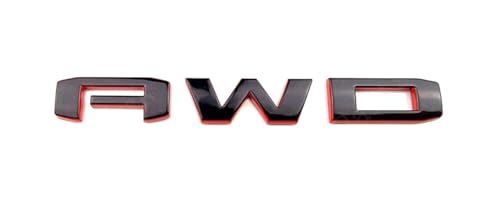 Image of 1pc AWD Tailgate Door Letter Nameplate Emblem Replacement for 2019-2022 GMC Acadia Terrain Liftgate Letter (Redline)