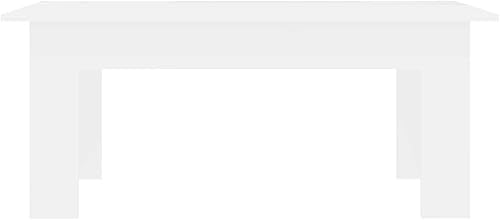 Miniatura 5 de Mesa de centro blanca de 39.4 x 23.6 x 16.5 pulgadas, mesas de madera de ingeniería para sala de estar, mesa de centro para sala de estar,