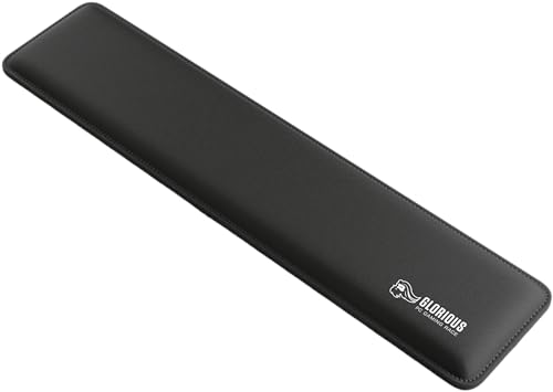 Reposamuñecas GLORIOUS negro acolchado fino 17mm para teclado mecanico completo