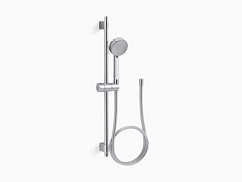 Kit de regadera multifunción KOHLER Awaken G90, regadera manual con barra deslizante de 24 pulgadas y manguera de 60 pulgadas, caudal 1.75 GPM, cromado brillante miniatura 1