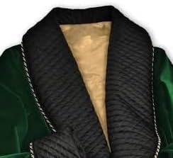 Men Green Double Breasted Silk Smoking Jackets Dinner Party Wear Robes Jacket Green Velvet Smoking Jackets3