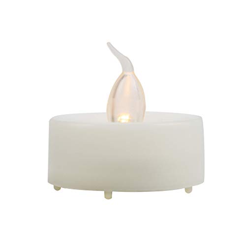 Image of 60 Pack Battery Operated Flameless LED Tea Lights Realistic Flickering Electric Votive Tealight Candles Set Bulk Halloween Pumpkin Jack O Lantern Party Wedding Decorations Centerpieces Batteries Incl.