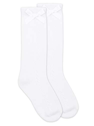 Jefferies Socks Girls' Pointelle Bow Knee High Socks 1 Pack