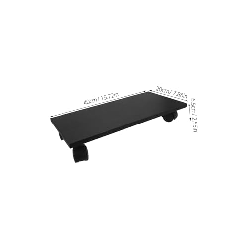 Soporte para torre de computadora LALAFINA con ruedas, soporte móvil para CPU bajo el escritorio, compatible con gabinetes de torre, diseño negro miniatura 2