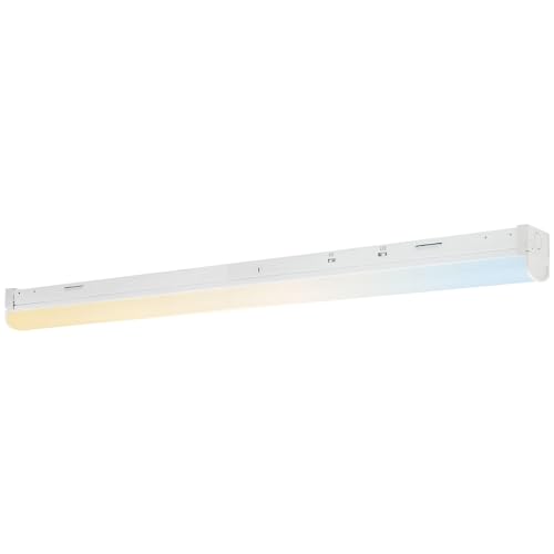 Image of Sunlite 4-Foot LED Linear Strip Light Fixture, Power Selectable 28W /35W /40W, 120-277 Volts, 3640-5200 Lmns, Color Selectable 35K /40K /50K, Dimmable, ETL & DLC Listed, RoHS, 140 Degree Beam Angle, White