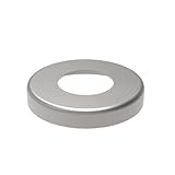 Abdeckrosette ∅ 90 mm / ∅ 42,4 mm geteilt Edelstahl Abdeckung Rohr Rosette Pfosten Reling Blende Geländer Balkon Schraubenabdeckung Pfostenrohr geschliffen K320 V2A