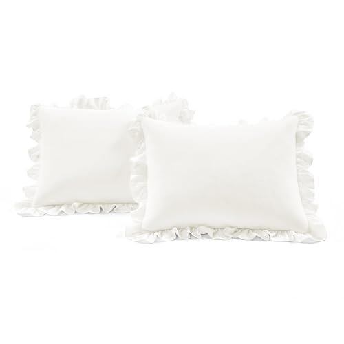 Image of Lush Decor Reyna Ruffle Daybed 6 Piece Set 68 inch W x 92 inch L, Blush - Pink Bedding Set - Daybed Comforter Set - Ruffled Bedding - Coquette Decor