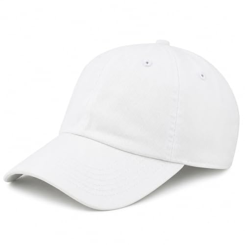 Image of Cotton Baseball Cap Dad Hat - Washed Low Profile Adjustable Hat for Men Women Casual Outdoor Running Golf