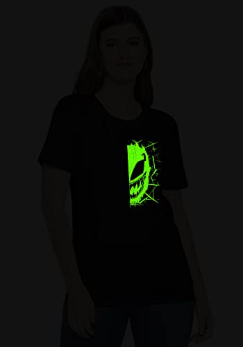 Image of Wear Your Oipnion Women's Premium Cotton Graphic Printed Unisex Relaxed Fit Glow in Dark Tshirt (We are Venom)