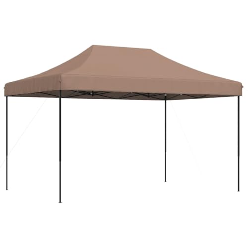 vidaXL Foldable Pop-Up Party Tent - Outdoor Gazebo/Canopy Marquee Brown - Waterproof Coated Fabric and Steel Frame - 440x292x315 cm