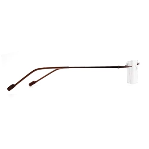 Image of Rimless Reading Glasses for Men & Women | Lightweight Frame with Scratch Resistant Single Vision Lens | Comfortable Soft Silicone nose pads | Suitable for All Face Types
