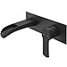 VIGO VG05004 Cornelius Solid Brass Wall Mounted Bathroom Sink Faucet, Sinlge Handle Bathroom Faucets, For Use with Vessel or Basin Sinks, Premium 7-Layer Matte Black Finish