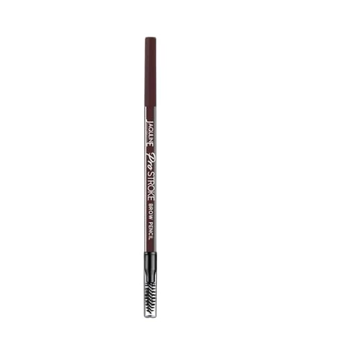 Image of JAQULINE USA Pro Stroke Eyebrow Pencil | Waterproof & Smudge-Proof | One Swipe Application | Natural & Long-Lasting Finish | For Denser, Fuller Eyebrows | Easy to Use | Cruelty-Free | Brown, 0.35g