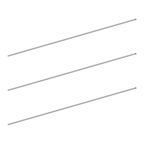 iMeistek 304 Edelstahl-Rundrohre, 2 mm OD x 0,2 mm Wandstärke x 150 mm Länge, nahtloses Edelstahl-Metallrohr für DIY Handwerk (3 Stück)
