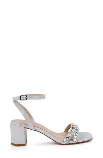 Jewel Badgley Mischka Honor Block Heels with Gemstone-Studded Straps3