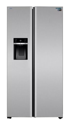 Frigorifico Americano Infiniton SBS-591A85XEI, 591 Litros, Total No Frost, E, Dispensador de Agua e Hielo requiere toma de agua, Inox Antihuellas, Panjtalla LCD, 39 dB