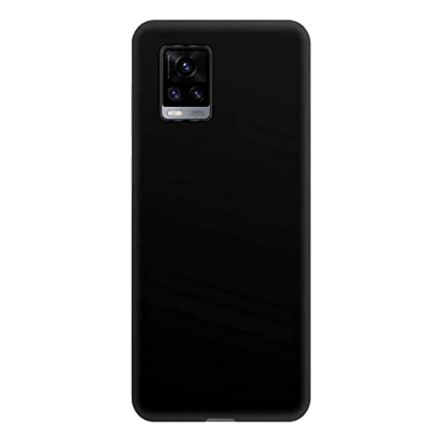 Image of Mobile Back Cover Case for Vivo V21(5G) (Silicone Case|CameraProtection|Black SC1510)