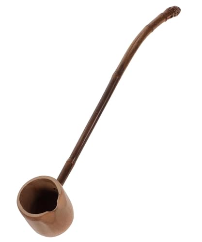 KOMUNJ Bambus- Wasserkelle im japanischen, Anger Griff, Spülbecher Holzkelle, Bailer, für Garten, Zuhause, Teezeremonie