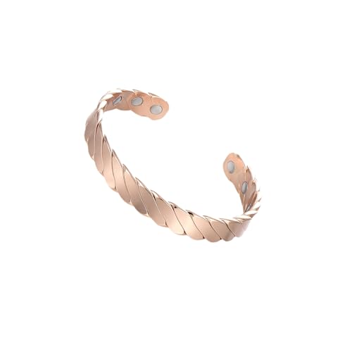 1Pcs Copper Magnetic Bracelets for Men and Women, Adjustable Cuff Bracelet, Mens Bracelet, Orderly Arranged Effective Pure Copper Bracelet
