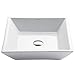 Kraus KCV-125 White Square Ceramic Bathroom Sink
