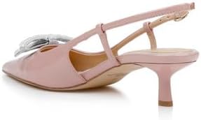 Jewel Badgley Mischka Krystia Slingback Kitten Heels with Pearled Bow - Image 4