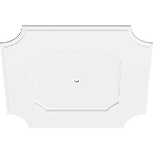 Image of Ekena Millwork CMP28LE-01000 Locke Architectural Grade PVC Contemporary Urethane Ceiling Medallions 28 inchOD x 1 inchID x 16 3 /4 inchC x 1 inchP