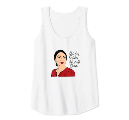 Mujer Apoyo Alexandria Ocasio-Cortez AOC Hey Bitches Cita Camiseta sin Mangas