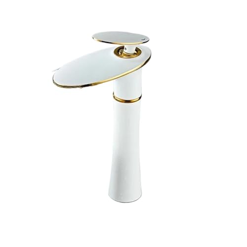 Grifo de baño negro de latón que evita salpicaduras con caída cascada 3