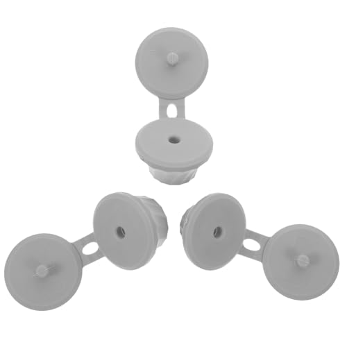 SHOWERORO Tapas Herméticas Antidesbordamiento para Botellas de Champú y Loción Set de 3 Unidades Gris Accesorios para Frascos de Gel de Ducha y Botellas de Condimentos Ideales para Baño