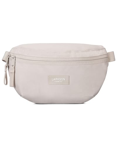 LARKSON Bauchtasche Damen & Herren Beige - Finn - Hüfttasche für Sport...