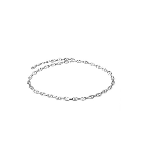 Women's Decorative Belt Men and Women Belt Dress Decorative Waist Chain Designer Belt(Silver)