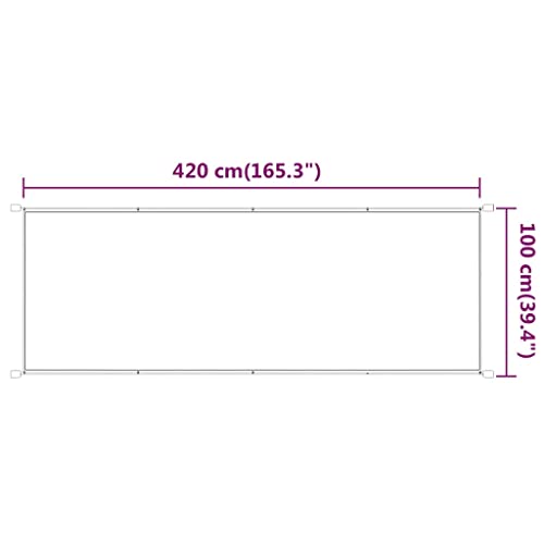 Store vertical anti-vent et vis-à-vis vert clair 100x420cm en tissu Oxford - 7